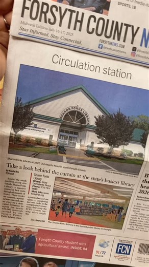Forsyth County Public Library | Did you see the front page of the midweek @forsythnews? “Take a look behind the curtain at the state’s busiest library” is all about US!!... | Instagram