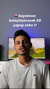 Hayatınızı kolaylaştıracak 20 yapay zeka!! 1. Çözüm Asistanı: ChatGPT2. Görüntü Oluşturma: Midjourney3. Metinden Video Üretme: Kling AI4. Çeviri: DeepL5. Arama Motoru: Perplexity6. Seslendirme: ElevenLabs7. Sunum Hazırlama: GammaApp8. Araştırma Asistanı: SciSpace Copilot9. Müzik Üretme: Suno10. Logo Oluşturma: Stockimg11. Website Oluşturma: Durable12. Dublaj Ekleme: Rask13. Fotoğraf Düzenleme: Remini14. Video Düzenleme: Pictory15. Tasarım Aracı: Uizard16. Video Üretme: Runway17. Video Dil Değişt