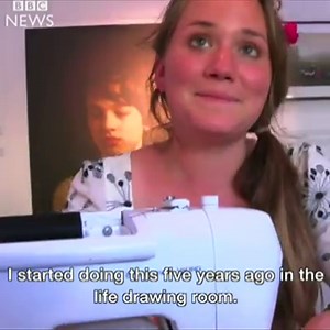 1.4M views · 176 reactions | An artist with a difference - Harriet stitches her subjects. ‍ | BBC Entertainment News | Facebook