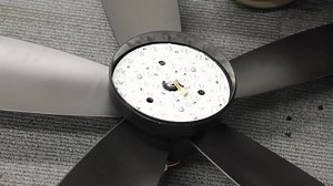 BICIK 42 in. RGB Integrated LED Indoor/Covered Outdoor Black Ceiling Fan with Reversible Rotation and Remote Control H-FSD0003-US-BK