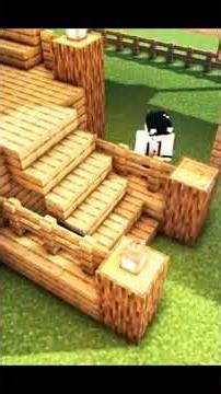 Easy Minecraft Wooden House Build #minecraft #shorts #tutorial