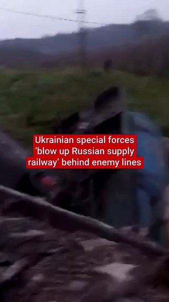 Ukrainian special forces ‘blow up Russian supply railway’ behind enemy lines