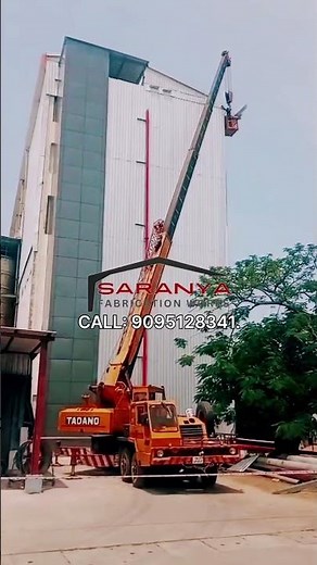 Building Cladding Sheet fixing💪🏿 ‪@saranyafabs‬ #roofing #fabrication #structure