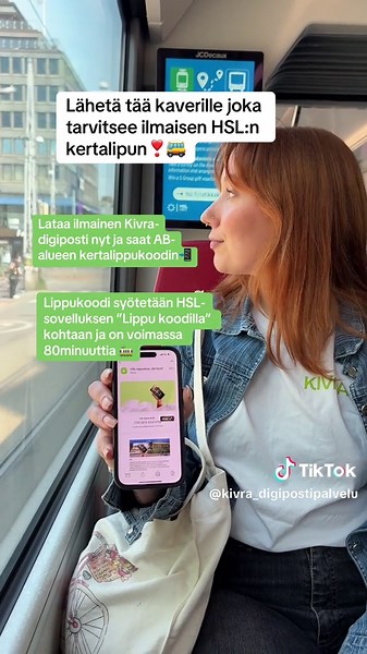 Lataa Kivra ilmaiseksi sovelluskaupasta ja saat AB-kertalippukoodin!📲🚌 @HSL #hsl #helsinki #pääkaupunkiseutu #kivra #digiposti