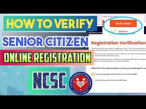 NCSC registration verification | Paano marecover ang senior citizen RRN sa NCSC