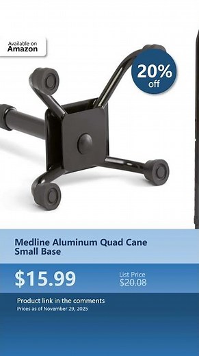 Medline Aluminum Quad Cane Small Base