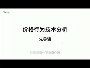 [Steven]价格行为是什么? 如何正确学习价格行为? 总览先导课 Price Action