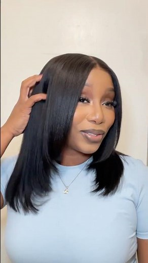 UNice Hair Lace Wig High Quality Yaki Straight Bob Hair Bleach Knots
