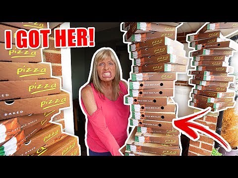 GIANT PIZZA DELIVERY PRANK ON MOM'S HOUSE!!! (PRANK WARS)