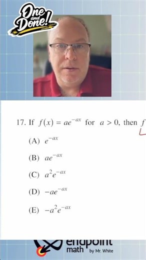 AP Calculus AB / Calculus 1 Practice Problem (Released 2014 A.17)