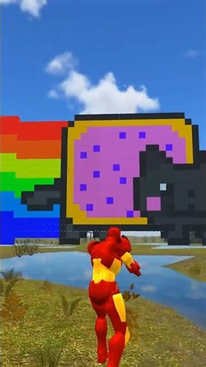 Ironman found Nyancat in his home! #funny #gmod #ironman #nyancat