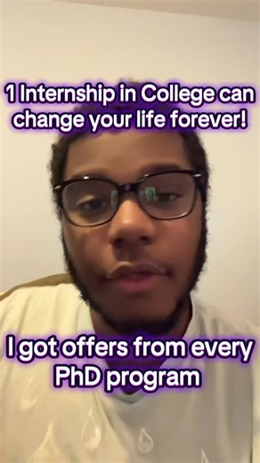 ThatBlackChemist | 1 internship in college can change your life forever! Share this video! Check out my STEM Resumes for Internships (link in bio) | Instagram