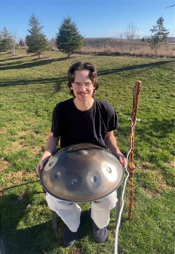 Playing Handpan in Beautiful Michigan Weather
