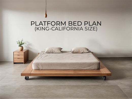 King/california King Platform Bed Frame DIY Plan (PDF) - Etsy Canada