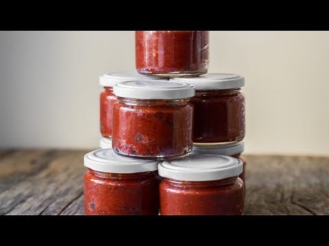 Homemade tomato paste