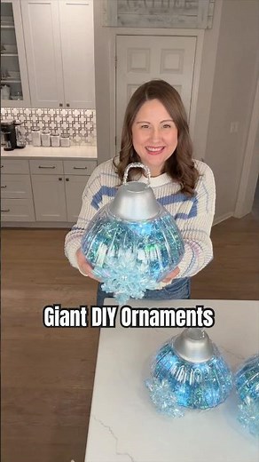Giant DIY Christmas Ornaments from Dollar Store Finds! 🎄✨ #Shorts #YTShorts