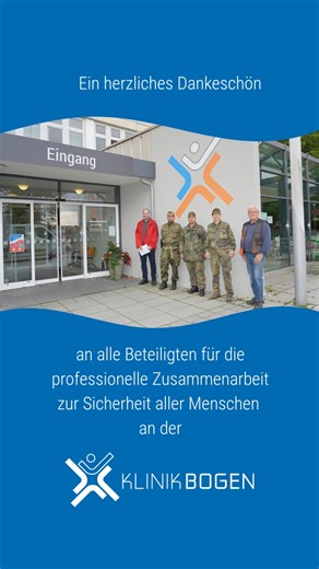 Gemeinsame Übung mit der Bundeswehr: Klinik Bogen als kritische Infrastruktur im Fokus 🏥🤝 Panzerfahrzeuge und Einsatzkräfte der Bundeswehr sorgten neulich rund um die Klinik Bogen für Aufsehen – Anlass war eine gemeinsame Übung zur Sprengstoffentschärfung auf unserem Gelände. Ziel: Sicherstellung und Schutz der Klinik Bogen als wichtiger Bestandteil der regionalen Gesundheitsversorgung In verschiedenen Szenarien wurden Abläufe zur Sicherheit der Patienten und Fachkräfte in den Bereichen Notauf