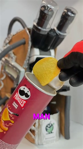 Microscope Reveals What’s Really Inside Pringles!😨#shorts