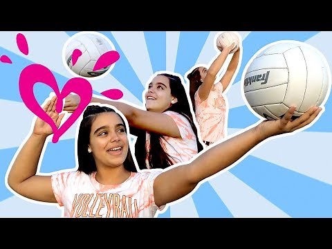 VOLLEYBALL BASICS - BUMP SET SPIKE TUTORIAL 💗 JUSTICE