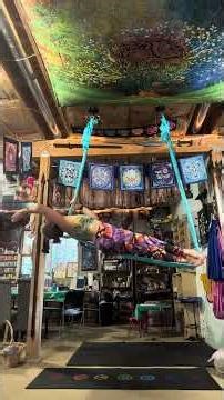 Ariel yoga ￼ bound ankle flip sequence, ￼ ￼