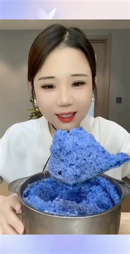 2 blue-violet colored ice eating asmr #iceeatingasmr
