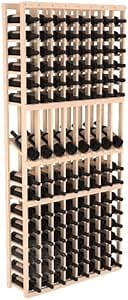 Wine Racks America InstaCellar Display Row Cellar Wine Rack - Durable and Expandable Wine Storage System, Pine Unstained - Holds 120 Bottles