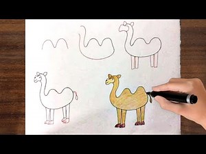 How to Draw a Camel For Kids ! Easy Step by Step ! Animal Drawing For Beginners