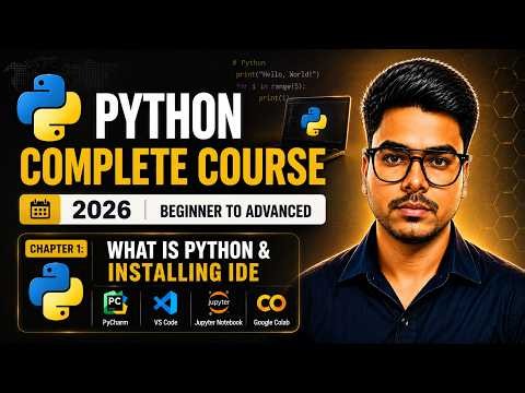 🐍 Complete Python Course 2026 | Chapter 1: What is Python & Installing IDEs