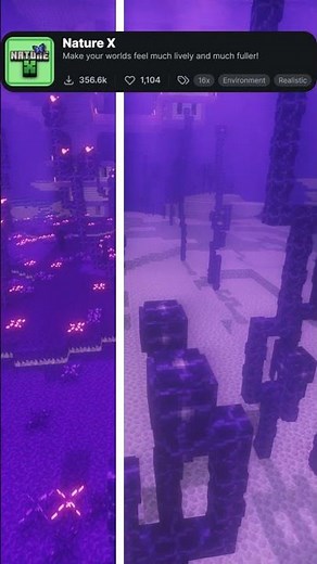 Minecraft: Nature X Resource Pack 🌿 Ultra Realistic Nature! #minecraft #resourcepack #texturepack