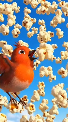 Magic Popcorn Cloud Surprise! ☁️🍿 Satisfying 3D Kids Animation #Shorts
