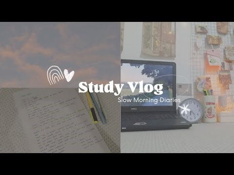 Study Vlog | slow morning, productive, taking notes, relaxing