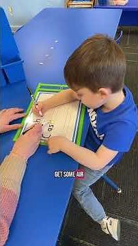 Here’s a look at my one-on-one name writing practice in preschool, where each child’s next step is