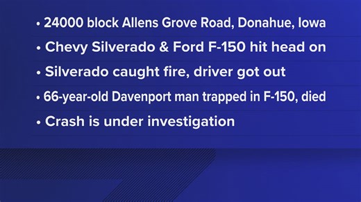 1 dead, 1 injured in fatal head-on crash south of Donahue