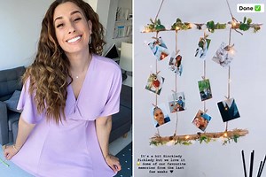 Stacey Solomon makes amazing photo frame out of old twigs