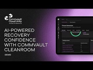 AI-Powered Threat Detection and Clean Recovery with Commvault | Walkthrough