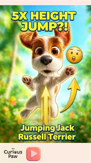 This Tiny Dog Can Jump 5X Its Height! #dogshorts #dog #cachorro #jackrussellterrier #petfacts