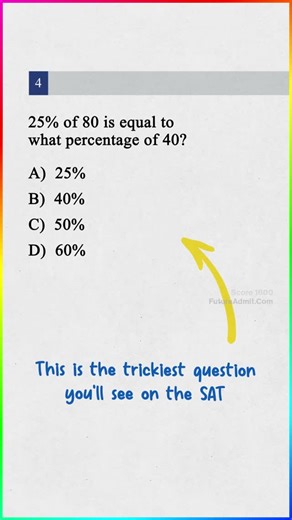 Future Admit | Digital SAT Test Prep on Instagram: "Don't get fooled by this SAT question in 2026 Comment or DM “1600” for 10 proven SAT strategies to maximize your score 🧪 #satprep #digitalsat #digitalsathacks#satmath #satreading #sattestprep #highschoolparents #psatprep #psat #collegeadmissions"