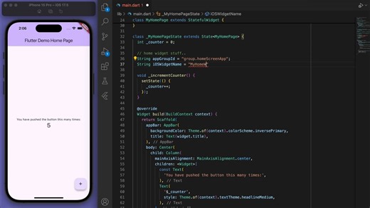 【搬运】📱IOS Home Screen Widgets • Flutter Tutorial