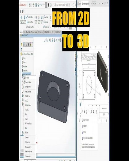 Easy Plate with a Pocket Design in SolidWorks! 🛠️ #Shorts #SolidWorks #CAD #DraftCraftPro