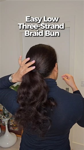 Easy Low Three-Strand Braided Bun