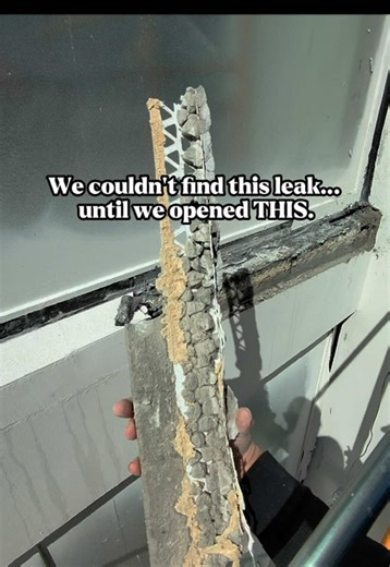 We chased this leak everywhere… Everyone blamed the window. Plot twist: it was UNDER the beam the whole time. This is why you don’t guess — you open it up. Comment TEST if you want the water-test steps. #ConstructionTok #LeakDetection #JobsiteLife #BuilderProblems #RealFix