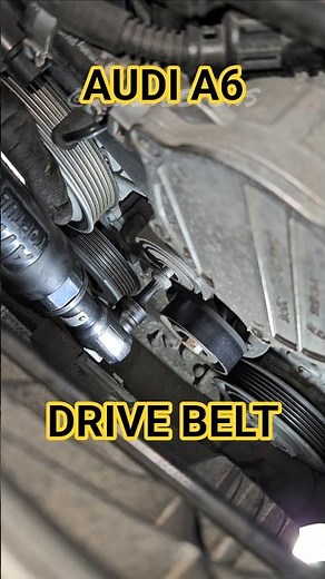 Audi poly v-belt and tensioner replacement. #shorts #drivebelt #tensioner