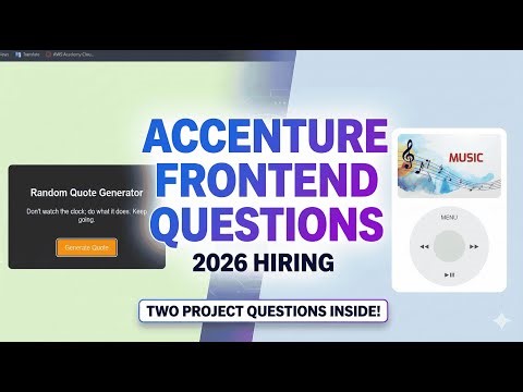 Accenture Frontend Coding Round Questions Explained | iPod UI + Random Quote Generator #accenture