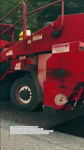 Slurry Seal Machine Applying Asphalt Coating for Road Protection