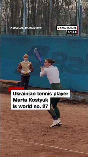 Top tennis player trains in air raid sirens