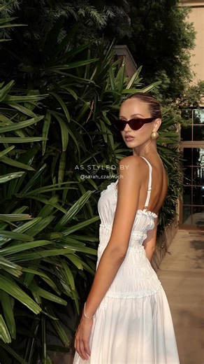 Muse @sarah_czarnuch styles the Toby White Dress. Discover summer essentials you'll never want to take off. | Dissh | Facebook