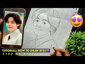 How to draw BTS V😍💜|Kim Taehyung drawing easy |The Arts Cafe