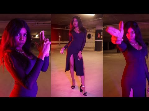 Black Model Walking In a Slit Dress | Cinematic Video Portrait 4K
