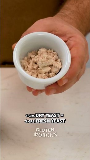 The equivalence between fresh and dry yeast 📝