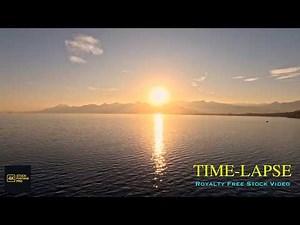 4K Cinematic Sunset Ocean Time-Lapse | Beautiful Sky & Silent Stock Footage